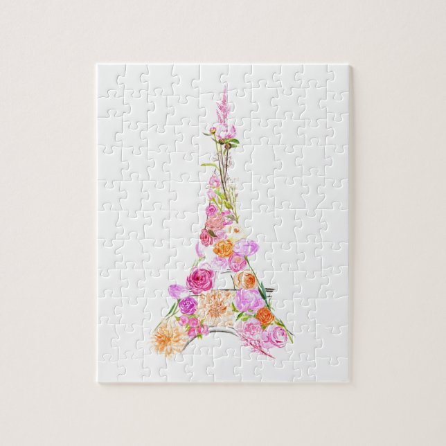 Blom- eiffel torn pussel (Vertikal)