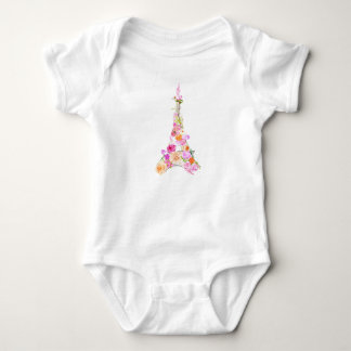 Blom- eiffel torn tee shirt