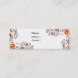 Blom- elegans mini visitkort