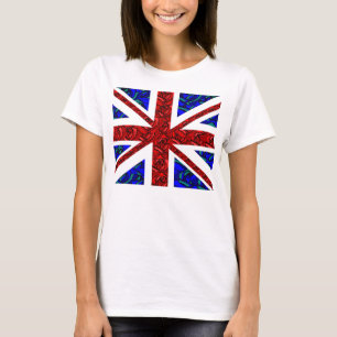 blom- facklig jack, kall unionjack, moderiktig t-shirt