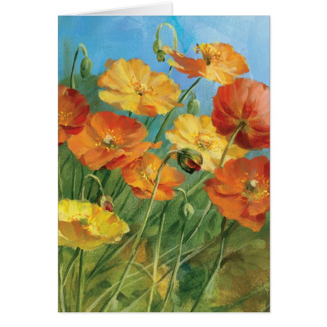 Blom- fält för sommar hälsningskort (Framsidan)