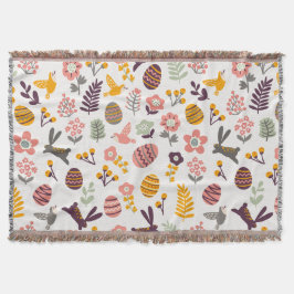 Blom- filt för kast för påskvårmönster |