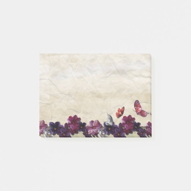Blom- fjärilar post-it block (Framsida)