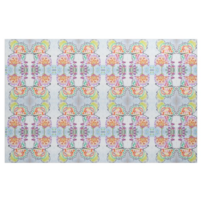 Blom- fjärilsKaleidoscope Tyg (Fat Quarter)