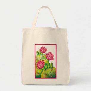 Blom för Prickly Pear Tygkasse