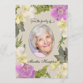 Blom- fotosympatitack med Orchids Tack Kort