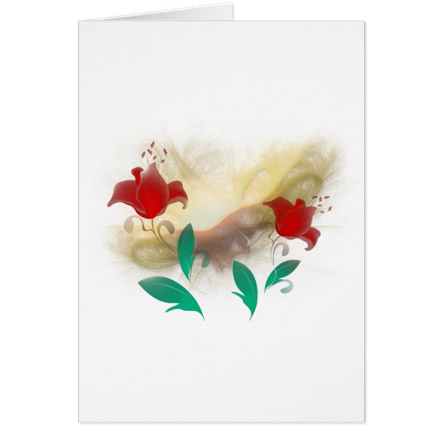 Blom- Frac Hälsningskort (Framsidan)