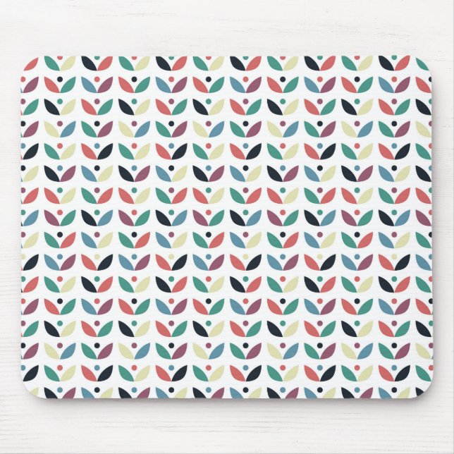 Blom- geometriskt mönster för Folk konst Musmatta (Framsidan)