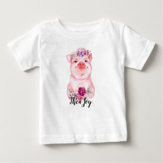 Blom- grisskjorta för baby t shirt