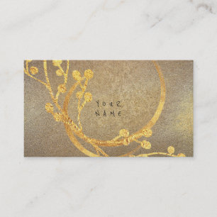 Blom- guld- omkullkastar Grungy Glam Vip Visitkort
