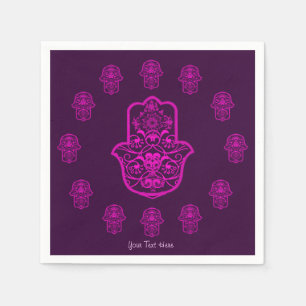 Blom- Hamsa (rosor) Pappersservett