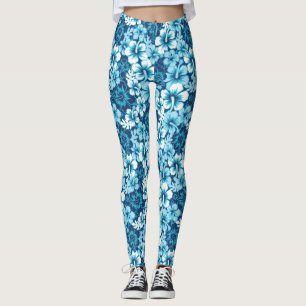 Blom- hibiskusmönster för surfa leggings