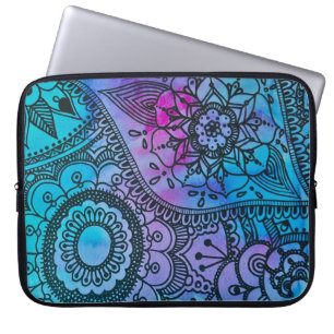 Blom- Hippietrycklaptop sleeve vid Megaflora