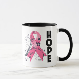 Blom- hoppband för bröstcancer mugg