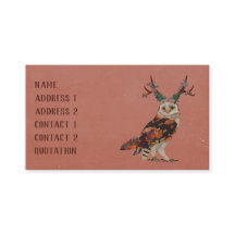 BLOM- HORN PÅ KRONHJORTUGGLAvisitkort