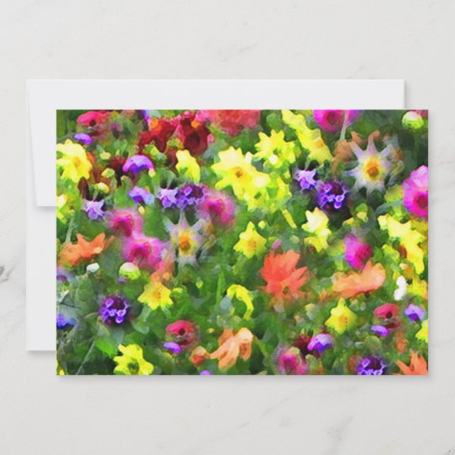 Blom- inbjudan för intrycksommarSolstice (Framsida)