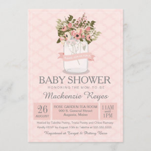 Blom- inbjudan för Masonburkbaby shower
