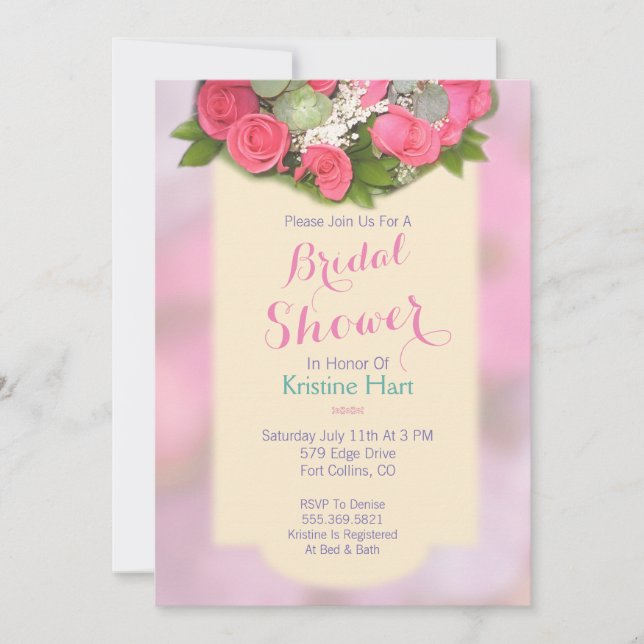 Blom- inbjudningskort för möhippan (Framsida)