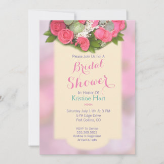 Blom- inbjudningskort för möhippan