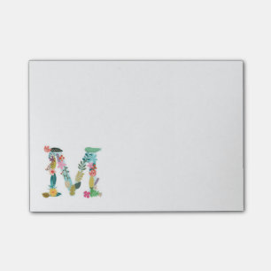 Blom- initial brevMonogram - M - Post-it Block
