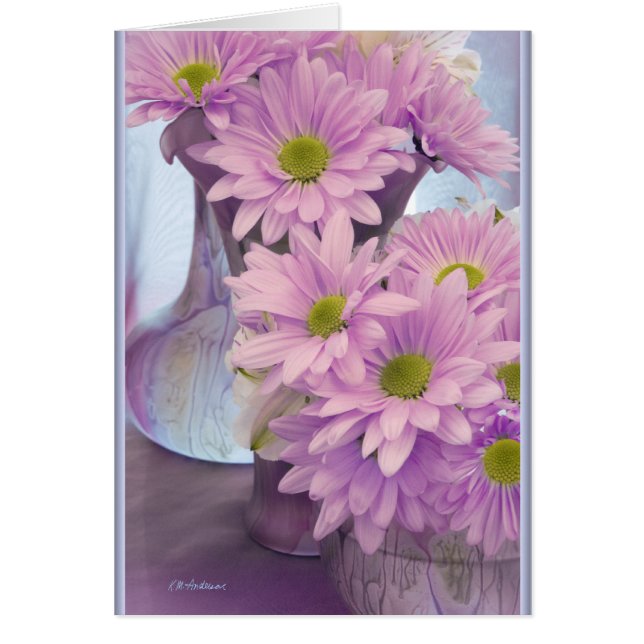 Blom- iridescence hälsningskort (Framsidan)