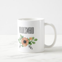 Blom- kaffemugg för brudtärna