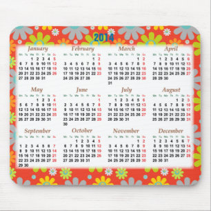 Blom- kalender 2014 för det nya året musmatta