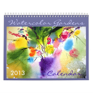 Blom- kalender för vattenfärg 2013