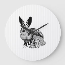 Blom- kanin stor klocka