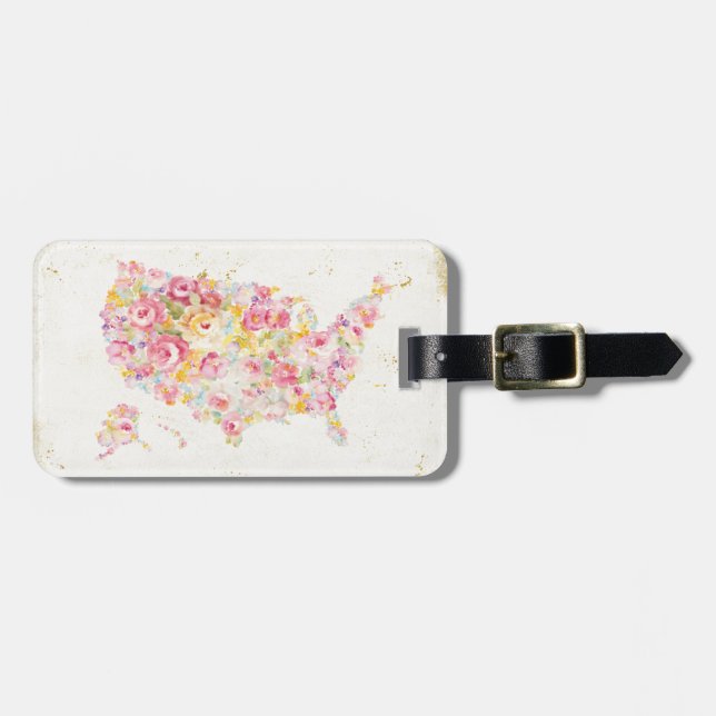 Blom- karta av USA Bagagebricka (Horisontell Framsida)