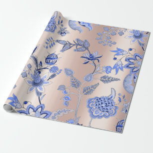Blom- koboltblåttrosa ros Pearly rodna Orichid Presentpapper