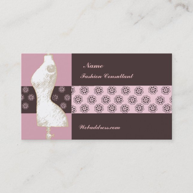 Blom- konsulent för skyltdocka för visitkort (Framsida)