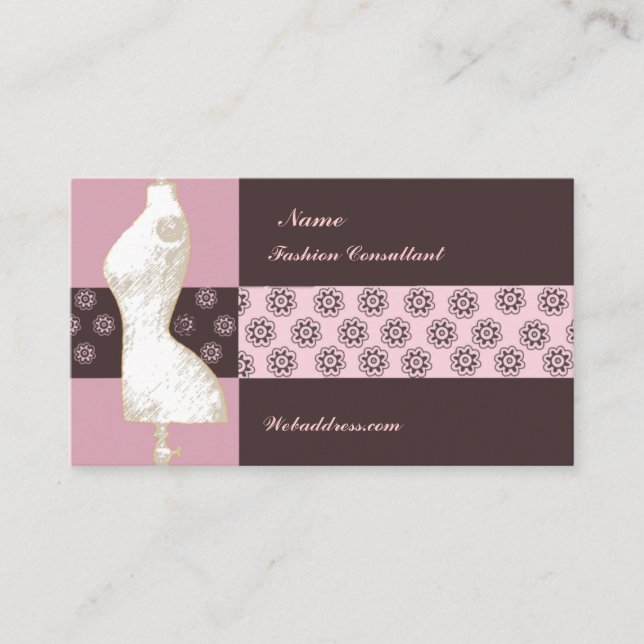 Blom- konsulent för skyltdocka för visitkort (Framsida)