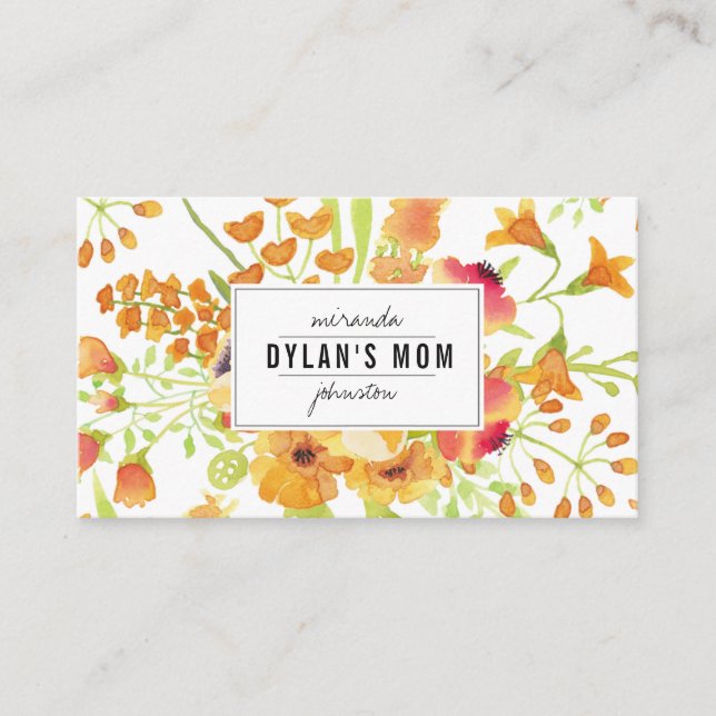 blom- kontakt för vintagevattenfärgmammor kalla (Framsida)