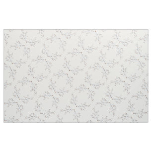 Blom- körsbärsröd blommarblåttvit tyg