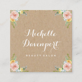 Blom- kraft kvadrerar visitkorten fyrkantigt visitkort