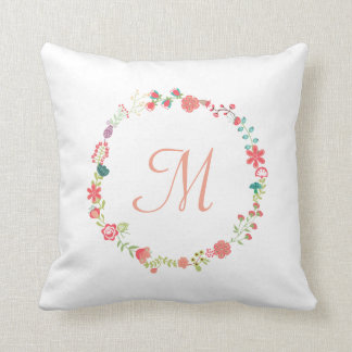 Blom- kranMonogramdekorativ kudde