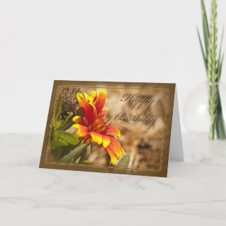 Blom- kristet födelsedagkort kort