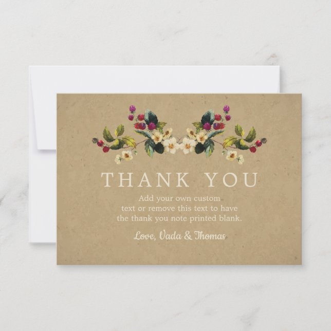 Blom- landtackkort tack kort (Framsida)