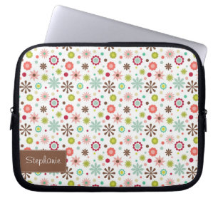 Blom- laptop sleeve för anpassade med ditt namn