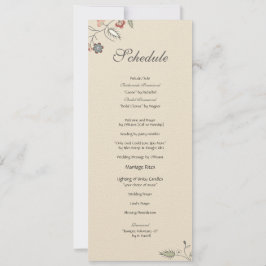 Blom- listschema för vintage inbjudningar