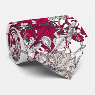Blom- målning för elegant Nouveau konstvintage Slips