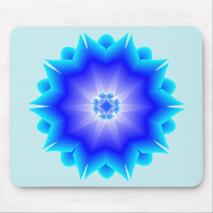 Blom- Mandalablått Mousepad Musmatta