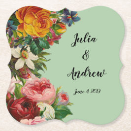 Blom- Mint Underlägg Papper