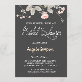 Blom- möhippakort för elegant chic vattenfärg inbjudningar