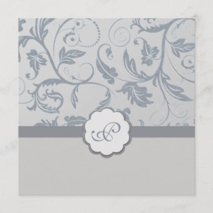 Blom- Monogrambröllopinbjudan Inbjudningar