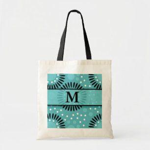 Blom- Monogrammed tote bags för krickapolka dots Tygkasse