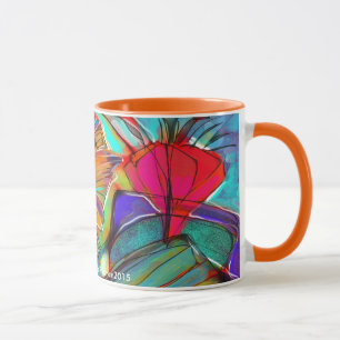 Blom- mugg för abstrakt Cubist