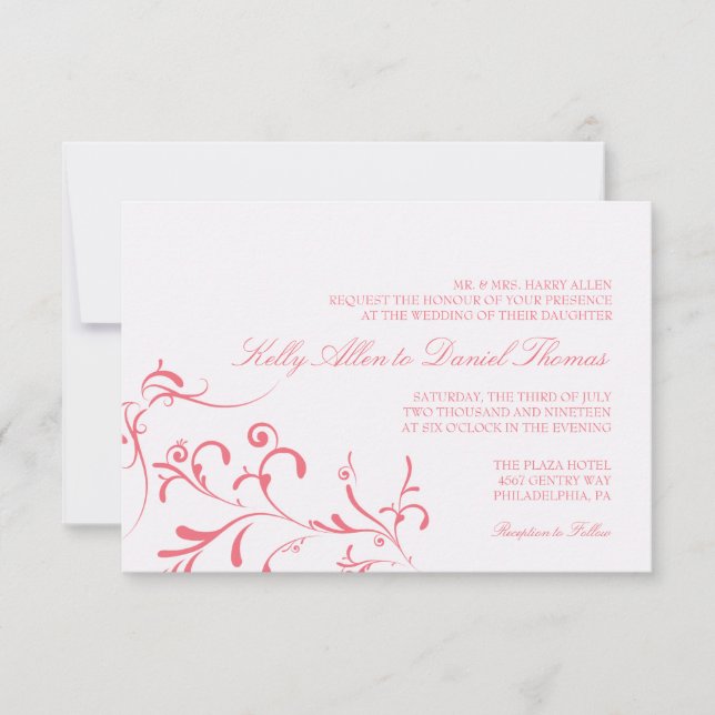 Blom- nåd |lppi för bröllopinbjudan | inbjudningar (Framsida)