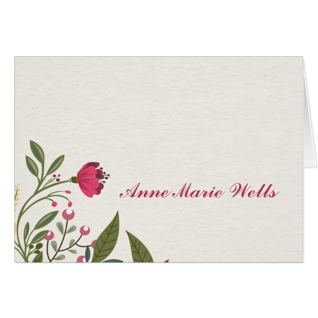 Blom- Notecard vikt med det valfria fotoet Hälsningskort (Framsidan Horizontal)